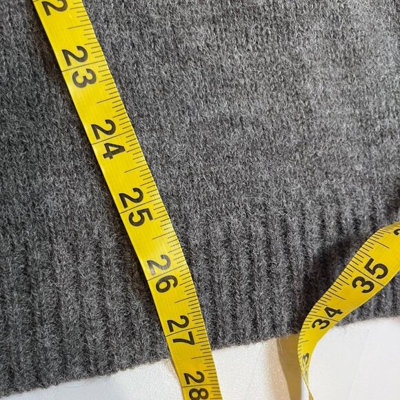 brandy melville dark gray wool relaxed fit oversized sweater winter grandpa - Picture 6 of 6